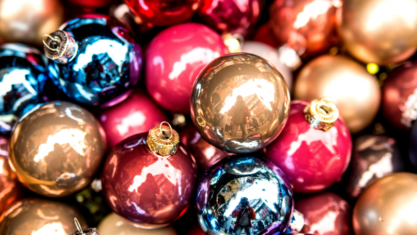 colorful holiday ornaments